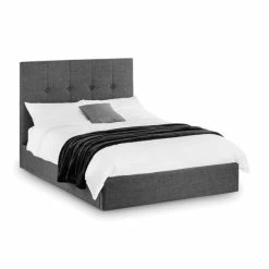 Coupon 💯 Julian Bowen Sorrento Slate Grey Upholstered Bed Frame 🔥 -Julian Bowen Sales Store 1000115032 alt01