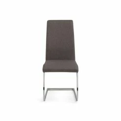 Best Sale 🎁 Julian Bowen Roma Set of 2 Dining Chairs Grey Fabric 😍 -Julian Bowen Sales Store 1000157360 alt02