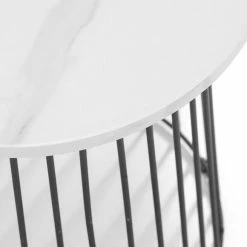 Best reviews of 😉 Julian Bowen Broadway Round White Faux Marble Lamp Table 🛒 -Julian Bowen Sales Store 1000169286 alt02