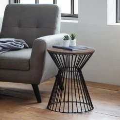 Cheap 🛒 Julian Bowen Jersey Round Wire Lamp Table 🤩 -Julian Bowen Sales Store 1000169333 alt02