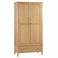 Discount 👏 Julian Bowen Cotswold Double 1 Drawer Wardrobe, Oak 🎁 -Julian Bowen Sales Store 1000169818 alt02