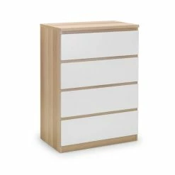 Best deal 😍 Julian Bowen Jupiter 4 Drawer Chest, White ✔️ -Julian Bowen Sales Store 1000169834 alt02