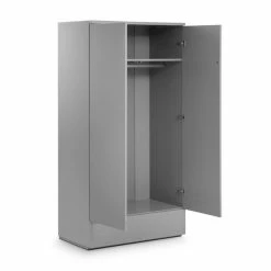 New ⭐ Julian Bowen Monaco Double 1 Drawer Wardrobe, Grey 🧨 -Julian Bowen Sales Store 1000169849 alt03