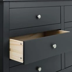 Best Sale 😀 Julian Bowen Radley 6 Drawer Chest, Dark Grey & Pine 😍 -Julian Bowen Sales Store 1000169858 alt03