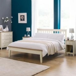 Best reviews of ๐งจ Julian Bowen Salerno Two Tone Ivory Wooden Bed Frame โญ