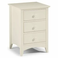 Best Pirce 🧨 Julian Bowen Cameo 3 Drawer Bedside Table, Stone White & Pine 👏