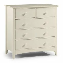 Best Sale ⭐ Julian Bowen Cameo 5 Drawer Chest, Stone White & Pine 💯