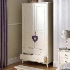 Cheap 👍 Julian Bowen Cameo Double 3 Drawer Wardrobe, Stone & Pine 😀