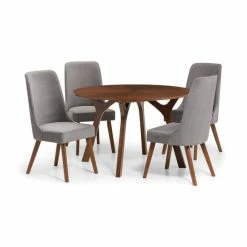 Best Pirce 💯 Julian Bowen Huxley Walnut Table & 4 Chairs Set 🎉