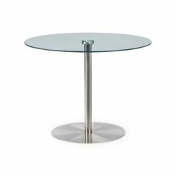 Promo 😍 Julian Bowen Milan Round Glass Table 😍