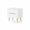 Cheap 😀 Julian Bowen Alicia 2 Drawer Bedside Table, White & Oak 👍 -Julian Bowen Sales Store 30667254