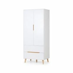 Top 10 ⭐ Julian Bowen Alicia Double Wardrobe, White & Oak 🔥