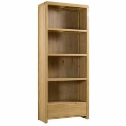 Wholesale 😀 Julian Bowen Curve Oak Tall Bookcase ✨