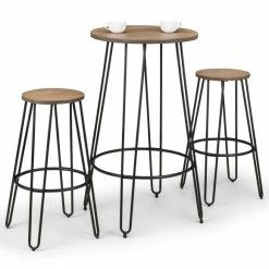 Outlet 🌟 Julian Bowen Dalston Bar Set with 2 Stools 🔥