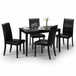 Outlet ❤️ Julian Bowen Hudson Dining Table with 4 Chairs 💯