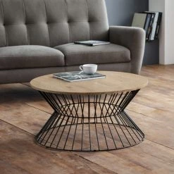 Best Pirce ✨ Julian Bowen Jersey Round Wire Coffee Table 👏