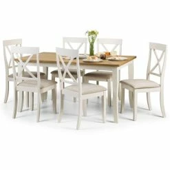 Buy 👍 Julian Bowen Davenport Dining Table with 6 Chairs 🛒