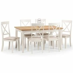 Hot Sale ๐ Julian Bowen Davenport Extending Dining Table with 6 Chairs โจ