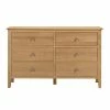 Deals 🧨 Julian Bowen Cotswold Wide 6 Drawer Chest, Oak ⌛ -Julian Bowen Sales Store 30708595