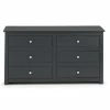 Best Sale 😀 Julian Bowen Radley 6 Drawer Chest, Dark Grey & Pine 😍 -Julian Bowen Sales Store 30708638