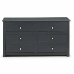 Best Sale 😀 Julian Bowen Radley 6 Drawer Chest, Dark Grey & Pine 😍