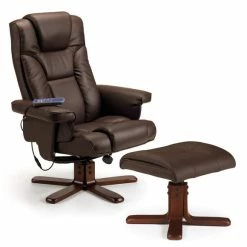 Best deal ✨ Julian Bowen Malmo Faux Leather Massage Recliner and Stool 🎉