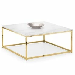 Hot Sale 😉 Julian Bowen Scala Marble Effect Gold Coffee Table 🔔 -Julian Bowen Sales Store 30765347 alt02