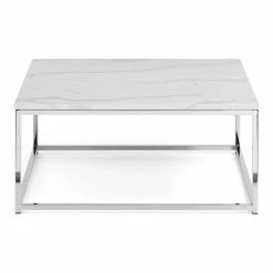 Buy ⭐ Julian Bowen Scala Marble Effect White Coffee Table 🛒