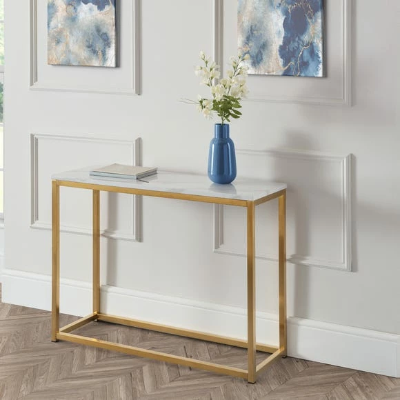 Best reviews of ๐งจ Julian Bowen Scala Marble Effect Gold Console Table ๐ 3 Best reviews of ๐งจ Julian Bowen Scala Marble Effect Gold Console Table ๐