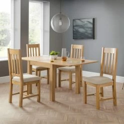 Outlet ✔️ Julian Bowen Astoria Flip Top Dining Tables with 4 Hereford Chairs 🥰