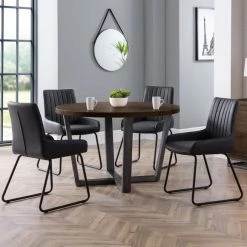 Promo 🎉 Julian Bowen Brooklyn Round Table Oak 🛒