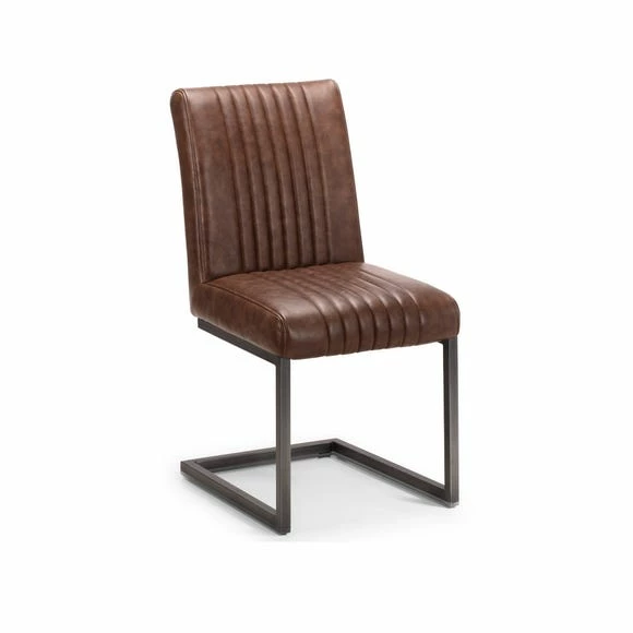Budget โจ Julian Bowen Brooklyn Set of 2 Dining Chairs Brown Faux Leather ๐ 4 Budget โจ Julian Bowen Brooklyn Set of 2 Dining Chairs Brown Faux Leather ๐ - Image 2