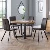 Discount 👏 Julian Bowen Brooklyn Round Dining Table with 4 Monroe Chairs 🧨
