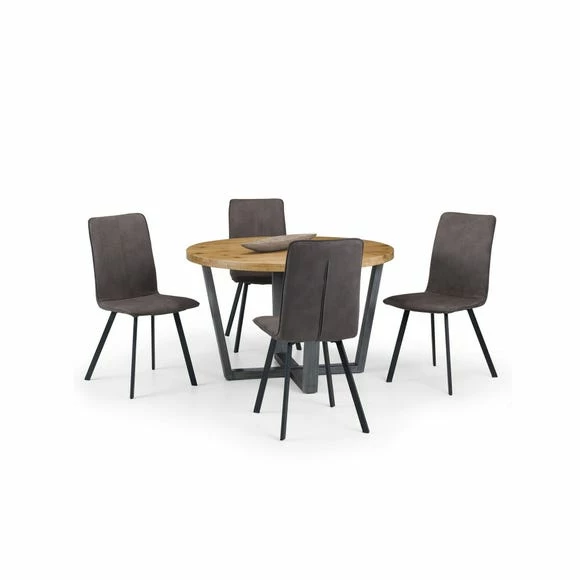 Discount ๐ Julian Bowen Brooklyn Round Dining Table with 4 Monroe Chairs ๐งจ 7 Discount ๐ Julian Bowen Brooklyn Round Dining Table with 4 Monroe Chairs ๐งจ - Image 5