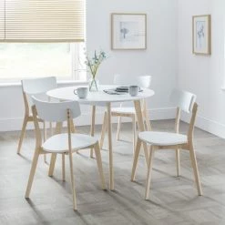 Buy 👍 Julian Bowen Casa Round Dining Table White 🛒