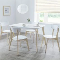 Budget 🥰 Julian Bowen Casa Rectangular Dining Table with 4 Dining Chairs 🔥