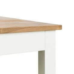 Outlet ❤️ Julian Bowen Coxmoor Rectangular Dining Table Ivory with Oak 😍 -Julian Bowen Sales Store 30794206 alt02