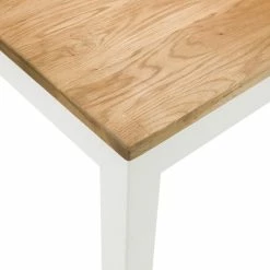 Outlet ❤️ Julian Bowen Coxmoor Rectangular Dining Table Ivory with Oak 😍 -Julian Bowen Sales Store 30794206 alt03