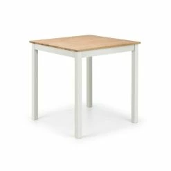 Budget 👍 Julian Bowen Coxmoor Square Dining Table Ivory with Oak 👏