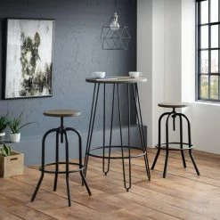 Brand new โ Julian Bowen Dalston Dining Table with 2 Spitfire Stools ๐