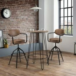 Buy 🔔 Julian Bowen Dalston Dining Table with 2 Barbican Stools 🤩