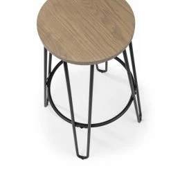 Brand new 🛒 Julian Bowen Dalston Set of 2 Round Bar Stools ⌛ -Julian Bowen Sales Store 30794217 alt03