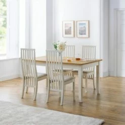 Discount ✔️ Julian Bowen Davenport Extendable Dining Table with 4 Vermont Chairs 😍