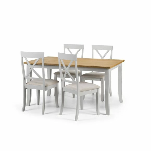 New 🎉 Julian Bowen Davenport Rectangular Grey Dining Table with 4 Chairs 😉 7 New 🎉 Julian Bowen Davenport Rectangular Grey Dining Table with 4 Chairs 😉 - Image 5