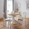 New 😉 Julian Bowen Davenport Round Grey Dining Table With 4 Chairs 👏 -Julian Bowen Sales Store 30794225