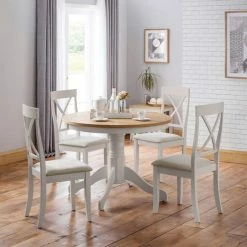 Discount 🎁 Julian Bowen Davenport Round Pedestal Dining Table Grey 🎁