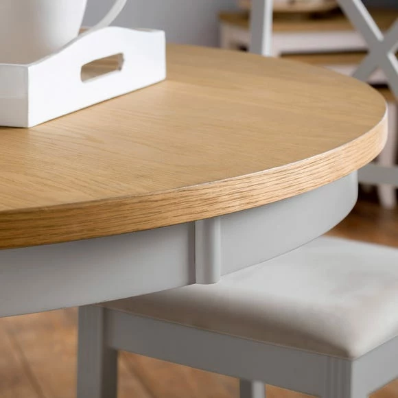 Discount 🎁 Julian Bowen Davenport Round Pedestal Dining Table Grey 🎁 4 Discount 🎁 Julian Bowen Davenport Round Pedestal Dining Table Grey 🎁 - Image 2