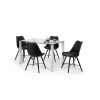 Wholesale 🛒 Julian Bowen Enzo Rectangular Glass Dining Table with 4 Kari Black Dining Chairs 🔔 -Julian Bowen Sales Store 30794237