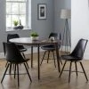 Best Sale 🤩 Julian Bowen Farringdon Round Dining Table with 4 Kari Black Chairs 🔔