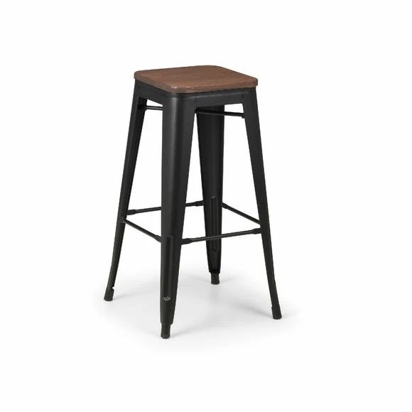 Cheapest โ Julian Bowen Grafton Set of 4 Backless Bar Stools Mocha Elm ๐ 4 Cheapest โ Julian Bowen Grafton Set of 4 Backless Bar Stools Mocha Elm ๐ - Image 2